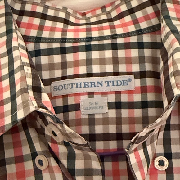Southern Tide Men's Checkered Shirt size medium classic fit - Picture 2 of 4